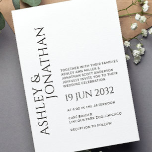 Convite Casamento Moderno e Minimalista