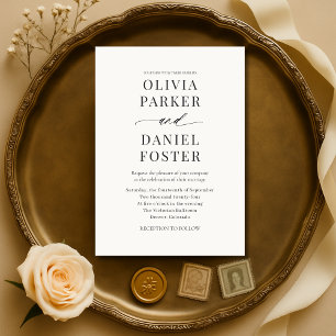 Convite Casamento Moderno e Minimalista Elegante