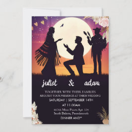 Convite Casamento moderno e ruidoso da noiva Bodho