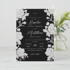 Convite Casamento Moderno e Tendência Personalizado Rosa B
