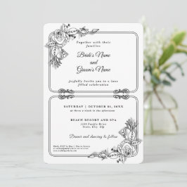 Convite Casamento Moderno Elegante