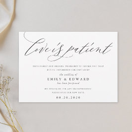 Convite Casamento Moderno Elegante Caligrafia O Amor é Pac