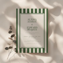 Casamento Moderno Elegante com Listras Verdes em S