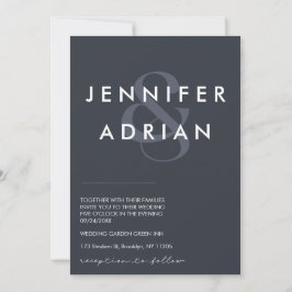 Convite Casamento Moderno Elegante Minimalista com Tinta d