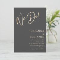 Casamento Moderno Elegante Preto Carvão Bege