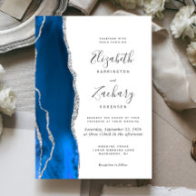 Casamento Moderno em Azul Real com Ágata Prateada
