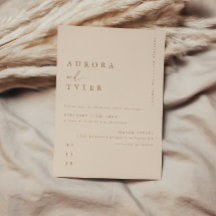 Casamento Moderno em Letra Beige