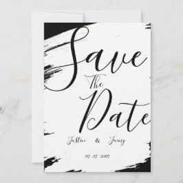 Convite Casamento moderno em preto e branco