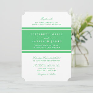 Convite Casamento Moderno Emerald Green
