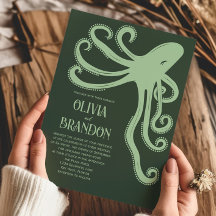 Casamento Moderno Estilizado Octopus Sea