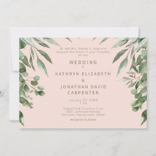 Convite Casamento Moderno Eucalyptus