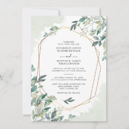 Convite Casamento Moderno Eucalyptus Botânico