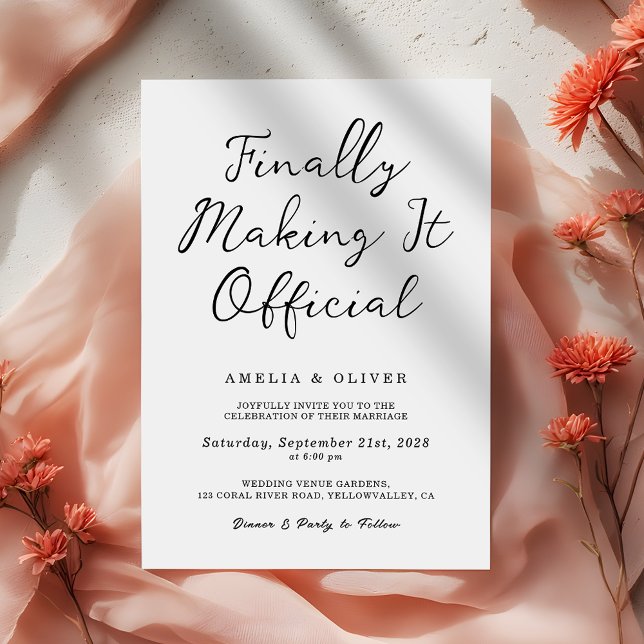 Convite Casamento Moderno Finalmente Oficializado (Criador carregado)