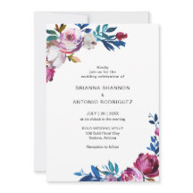 Casamento Moderno Floral Rosa Elegante