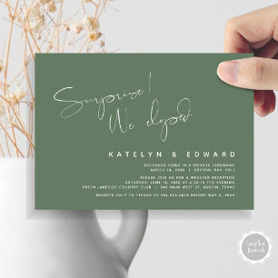 Convite Casamento Moderno Fuga, Surpresa, nós fugimos