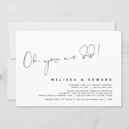 Convite Casamento Moderno Fugaz, Oh sim, fizemos