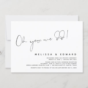 Convite Casamento Moderno Fugaz, Oh sim, fizemos