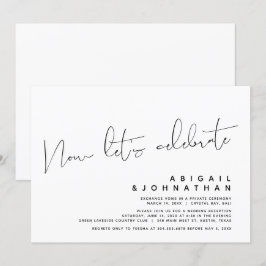 Convite Casamento Moderno Fugitivo, Agora vamos celebrar