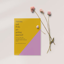 Casamento Moderno Geométrico com Bloco de Cor Amar