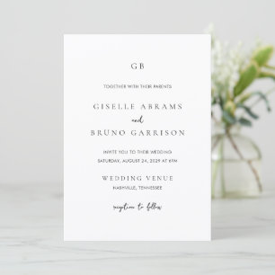 Convite Casamento Moderno Minimalista