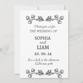 Convite Casamento Moderno Minimalista