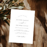 Convite Casamento Moderno Minimalista<br><div class="desc">Mais Bonito Convites de Casamento na Loja Little Bayleigh!</div>