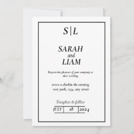 Convite Casamento Moderno Minimalista