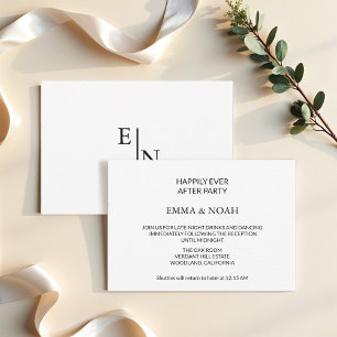 Convite Casamento Moderno Minimalista Após Festa