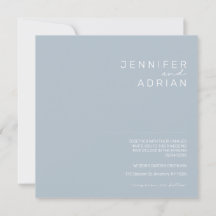 Casamento Moderno Minimalista Azul Pastel Elegante