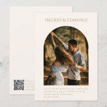 Casamento Moderno Minimalista com Arco e Código QR