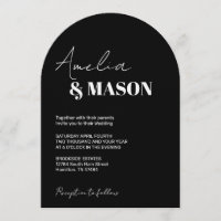 Casamento Moderno Minimalista com Arco Preto e Bra