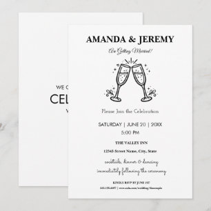 Convite Casamento Moderno Minimalista Elegante