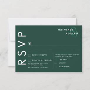Convite Casamento Moderno Minimalista Elegante Verde Bruns