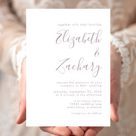 Convite Casamento Moderno Minimalista em Letra de Forma La