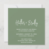 Casamento Moderno Minimalista em Verde Sage