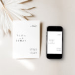 Convite Casamento Moderno Minimalista Negro e Branco<br><div class="desc">Projetado para coordenar com a Coleção de Convite Caseiro "Simples Minimalista". Para alterar os detalhes,  clique em "Detalhes". Visualize o link de coleção nesta página para ver todos os itens correspondentes nesta bela design.</div>