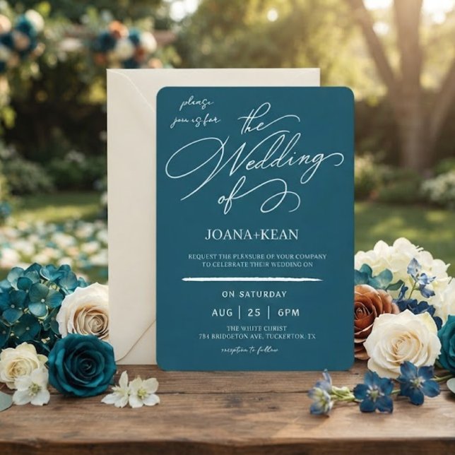 Convite Casamento Moderno Monograma Elegante (Criador carregado)
