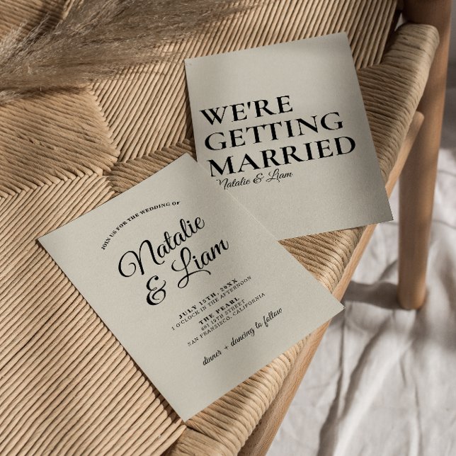 Convite Casamento Moderno Negra Elegante Com Creme Retro D (Criador carregado)