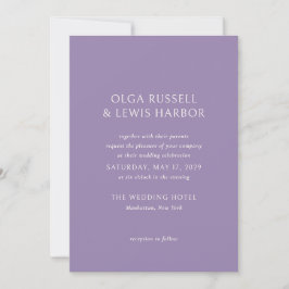 Convite Casamento Moderno Olga Purple