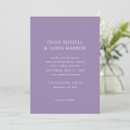 Convite Casamento Moderno Olga Purple