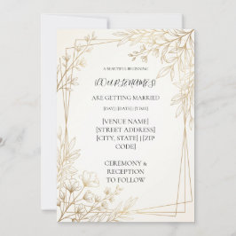 Convite Casamento moderno personalizado