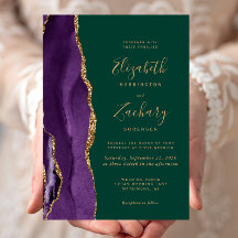 Casamento Moderno Roxo Dourado Ágata Esmeralda Ver