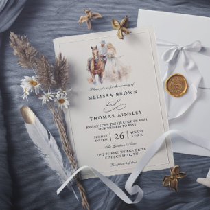Convite Casamento Moderno Rústico Ocidental Código QR Rúst