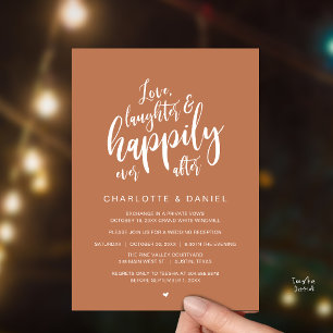 Convite Casamento Moderno Rústico Script Feliz Para Sempre
