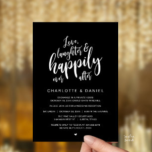 Convite Casamento Moderno Rústico Script Feliz Para Sempre