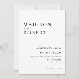 Convite Casamento Moderno Simples