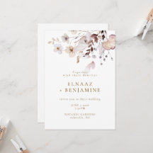 Casamento Moderno Simples de Outono com Flores Sec