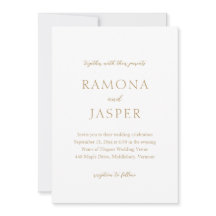 Casamento Moderno Simples e Dourado