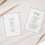 Convite Casamento Moderno Simples Minimalista Tudo Em Um<br><div class="desc">Este simples casamento moderno minimalista, tudo em um convite é perfeito para o seu elegante casamento moderno. Este design apresenta um guião preto simples sobre um fundo branco brilhante neutro para corresponder ao seu casamento clássico tradicional ou ao casamento de boho minimalista no primavera, verão, outono ou inverno. Por favor,...</div>