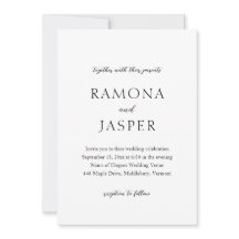 Casamento Moderno Simples Negro e Branco